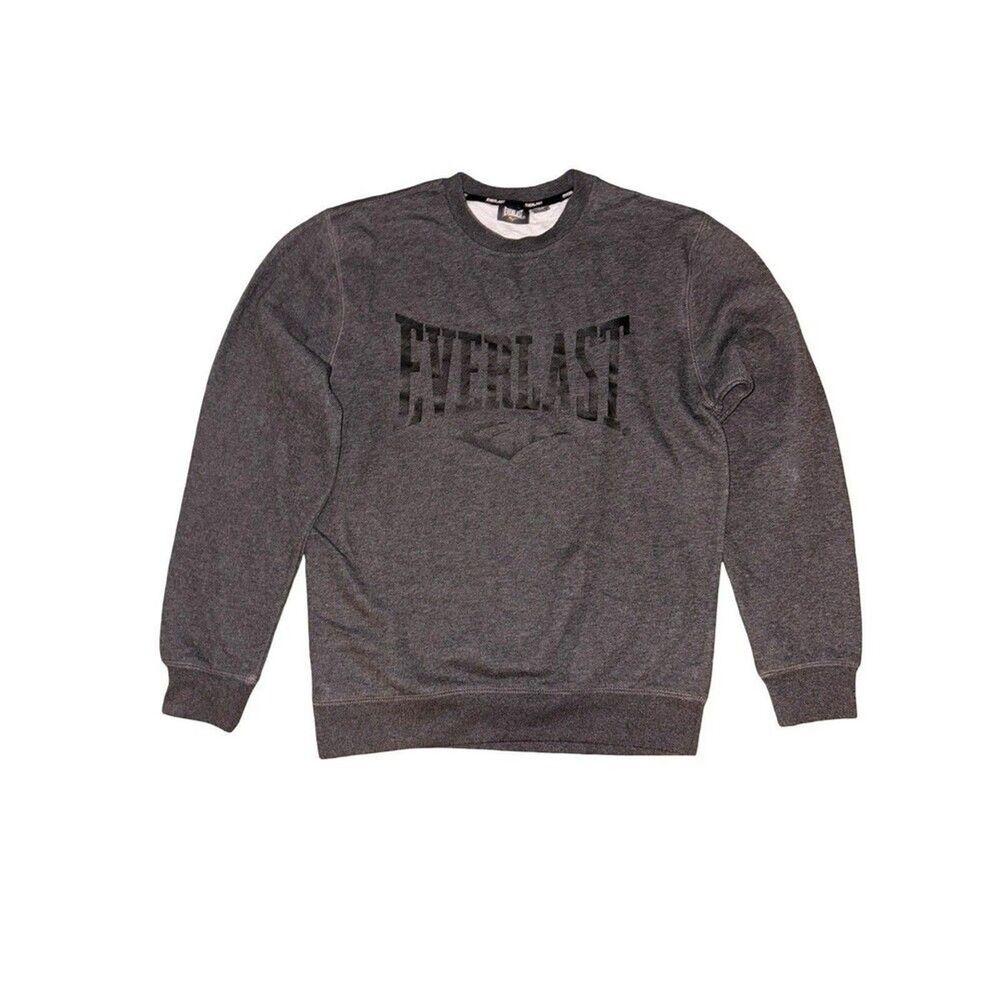 Men’s sweatshirt Everlast Sweatshirt Mens M Gray Logo Pullover Crewneck xl